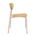 Lot de 2 chaises de restaurant en métal et bois