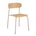 Lot de 2 chaises de restaurant en métal et bois