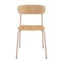 Lot de 2 chaises de restaurant en métal et bois