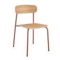 Lot de 2 chaises de restaurant en métal et bois