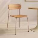 Lot de 2 chaises de restaurant en métal et bois