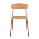 Lot de 2 chaises de restaurant en métal et bois