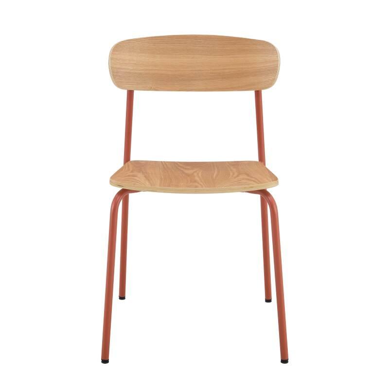 Lot de 2 chaises de restaurant en métal et bois (2/6)
