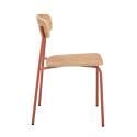 Lot de 2 chaises de restaurant en métal et bois