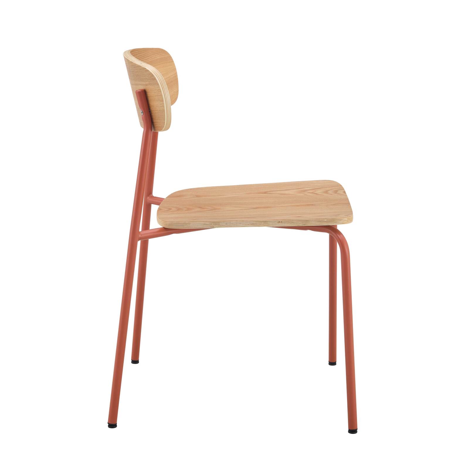 Lot de 2 chaises de restaurant en métal et bois
