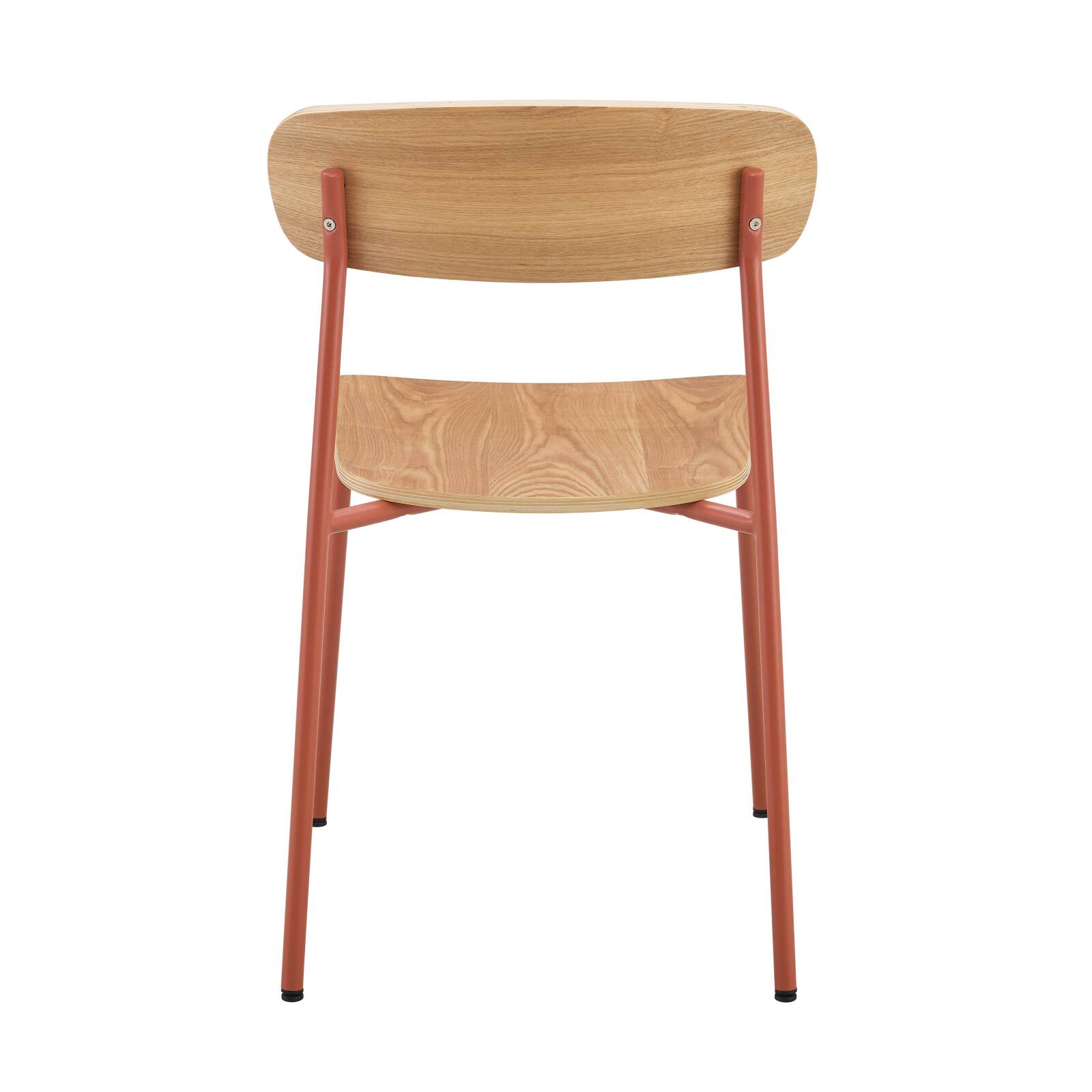 Lot de 2 chaises de restaurant en métal et bois