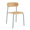 Lot de 2 chaises de restaurant en métal et bois