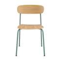 Lot de 2 chaises de restaurant en métal et bois