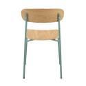 Lot de 2 chaises de restaurant en métal et bois