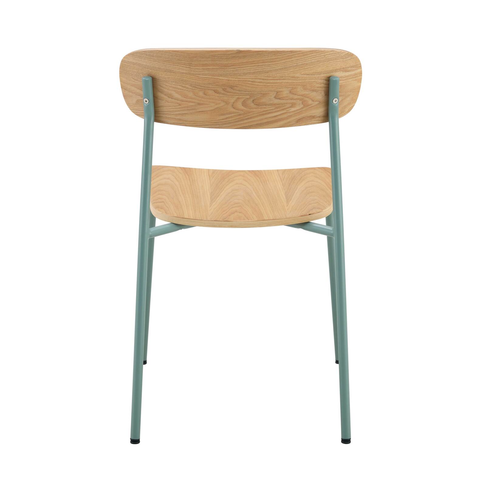 Lot de 2 chaises de restaurant en métal et bois
