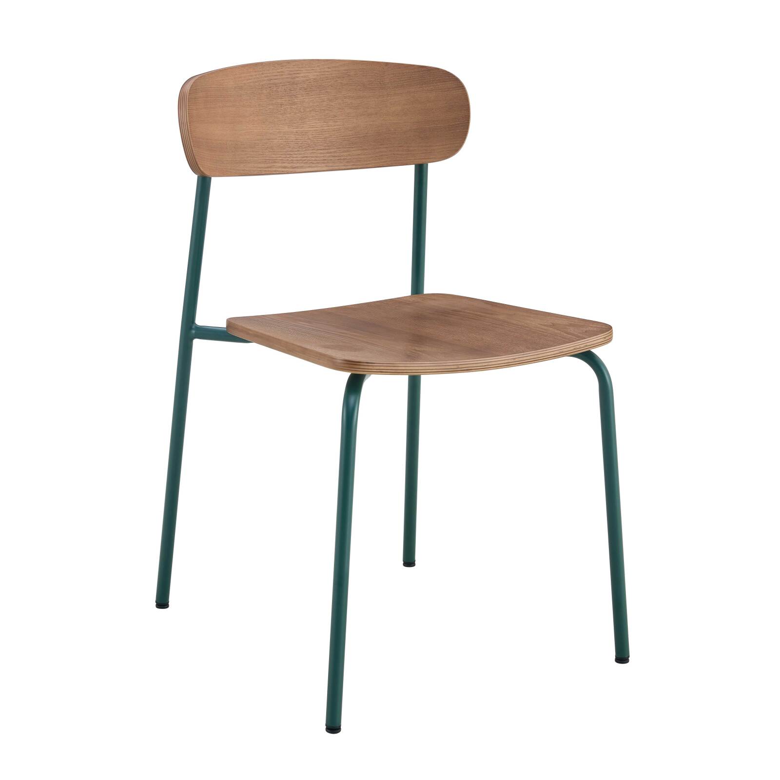 Lot de 2 chaises de restaurant en métal et bois