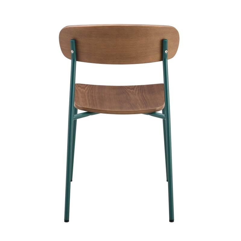 Lot de 2 chaises de restaurant en métal et bois (5/7)