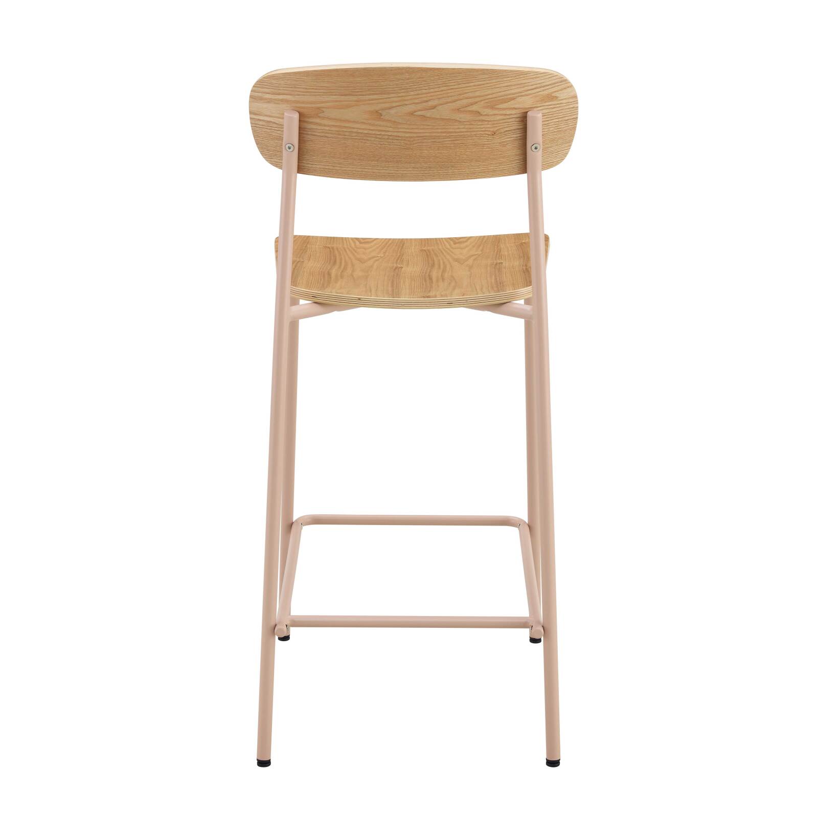 Lot de 2 chaises hautes de restaurant en métal et bois