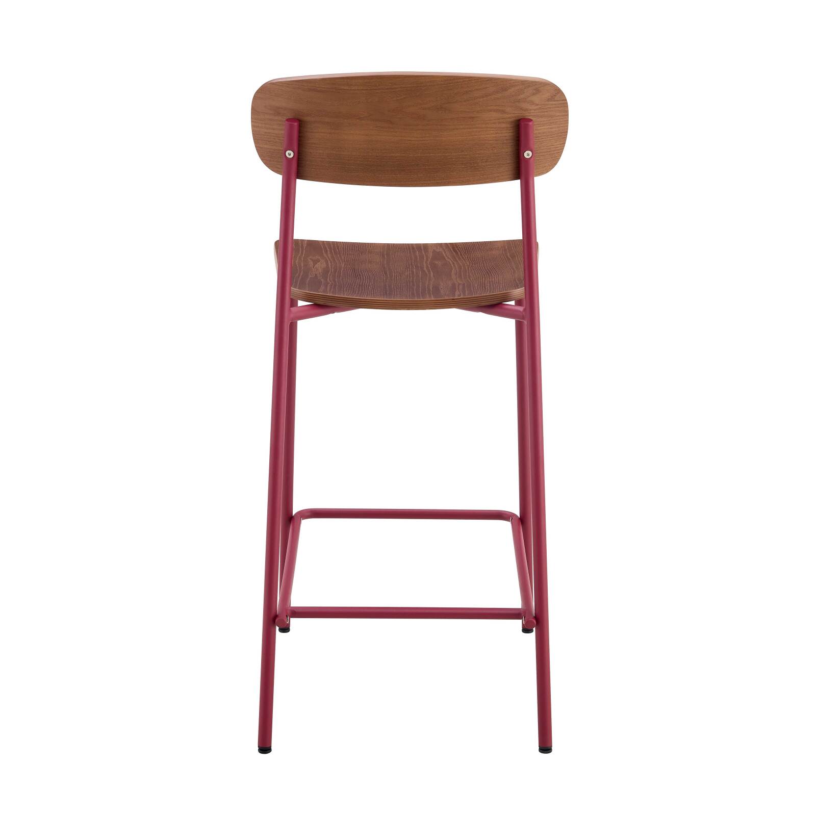 Lot de 2 chaises hautes de restaurant en métal et bois