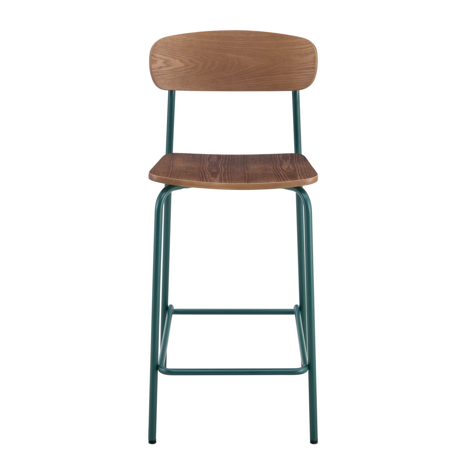 Lot de 2 chaises hautes de restaurant en métal et bois