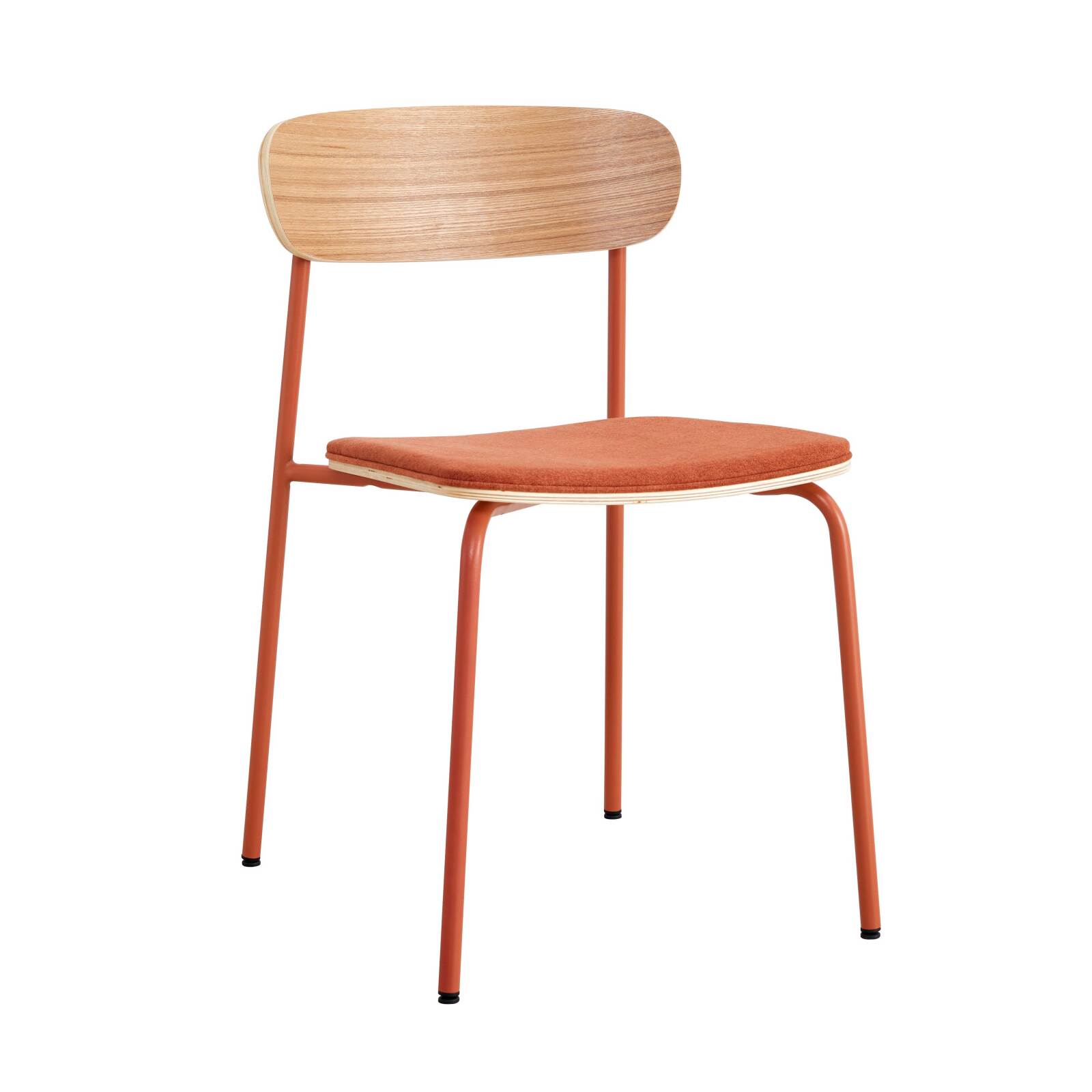 Lot de 2 chaises de restaurant en métal, bois et tissu