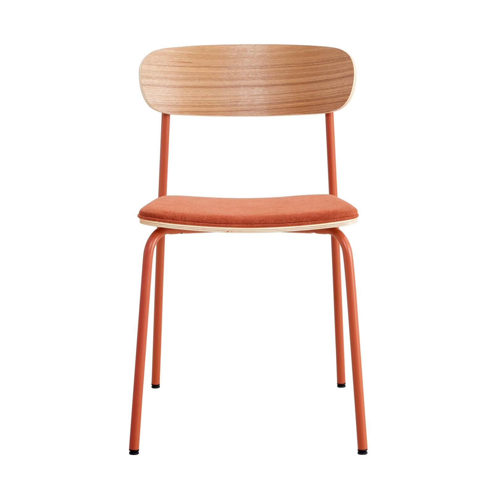 Lot de 2 chaises de restaurant en métal, bois et tissu