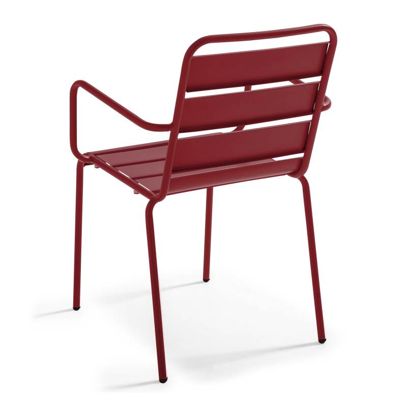 Chaise de terrasse de restaurant en métal avec accoudoirs (2/6)