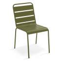 Chaise de terrasse de restaurant en métal thermolaqué