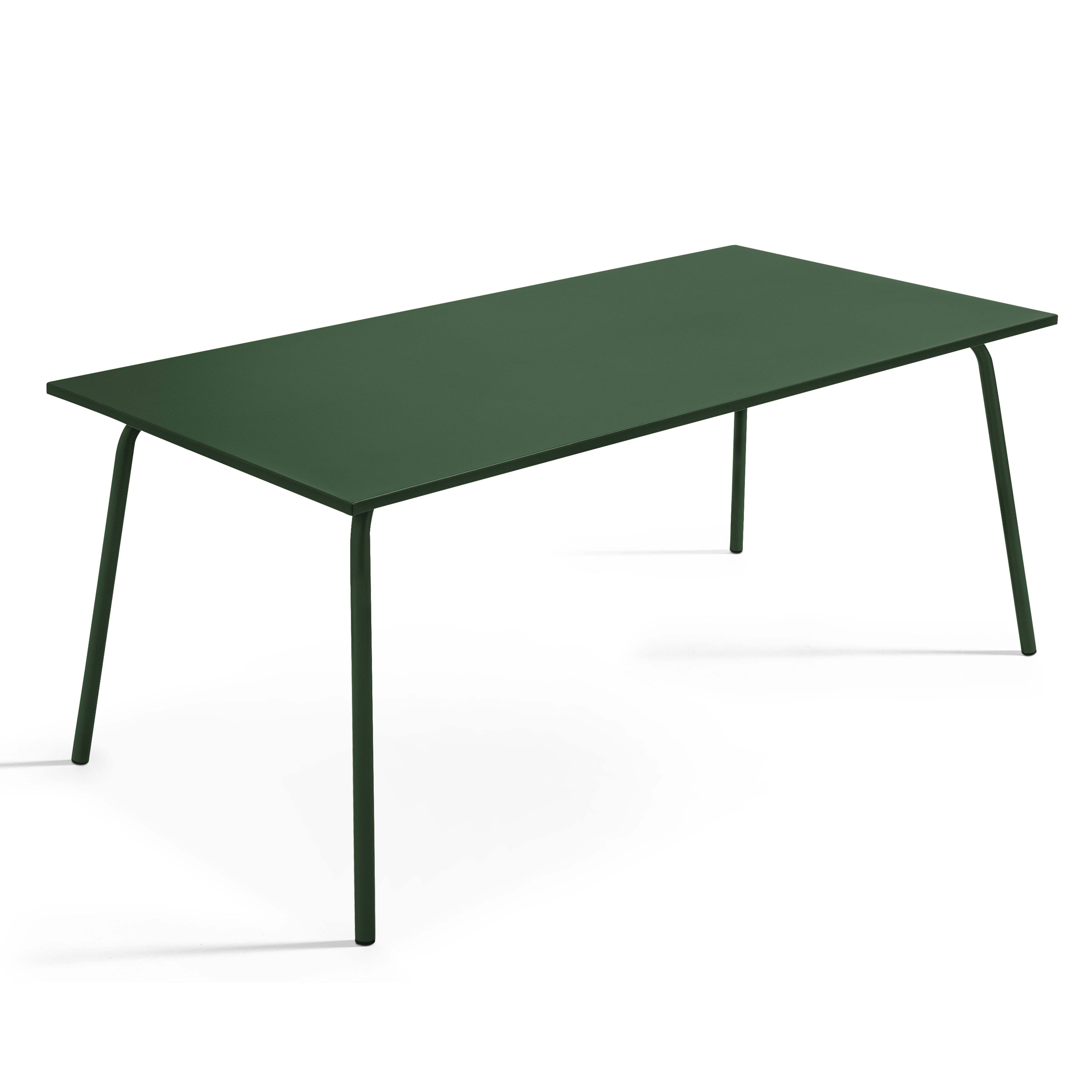 Table de restaurant en métal 8 personnes 180x90 cm