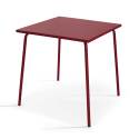 Table de restaurant carré en métal 4 personnes 70x70 cm
