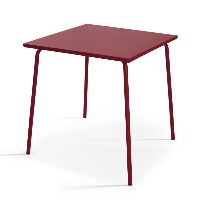 Table de restaurant carré en métal 4 personnes 70x70 cm