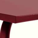 Table de restaurant carré en métal 4 personnes 70x70 cm