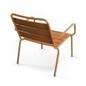 Fauteuil de terrasse bas en métal