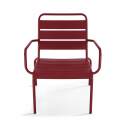 Fauteuil de terrasse bas en métal