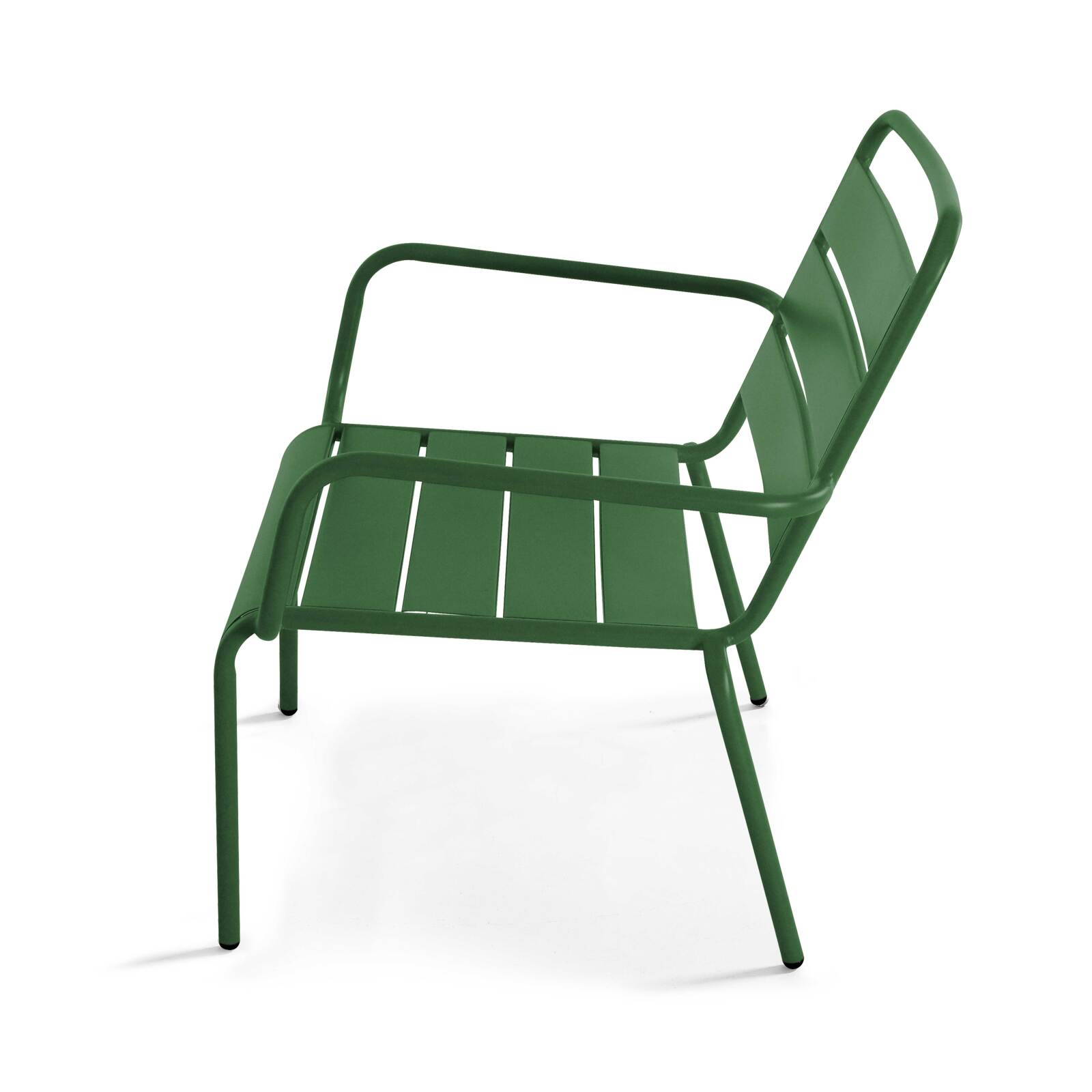 Fauteuil de terrasse bas en métal
