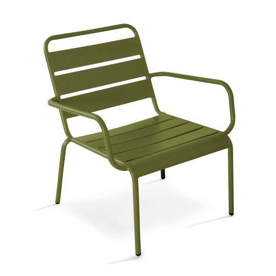 Fauteuil de terrasse bas en métal | Mobeventpro