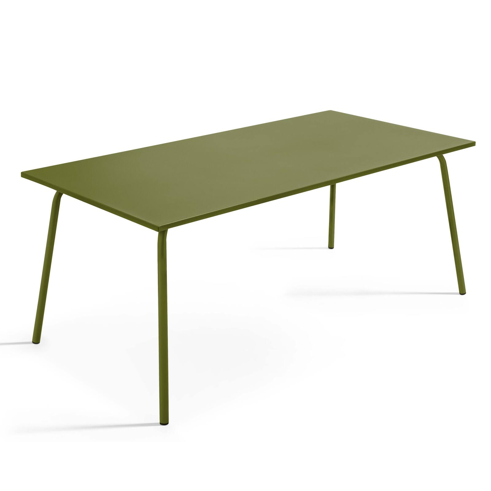 Ensemble table rectangulaire 180 cm et 8 chaises en métal