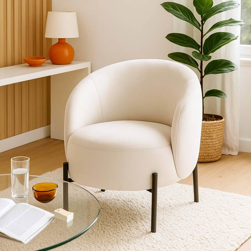 Fauteuil relax en métal et tissu (5/6)