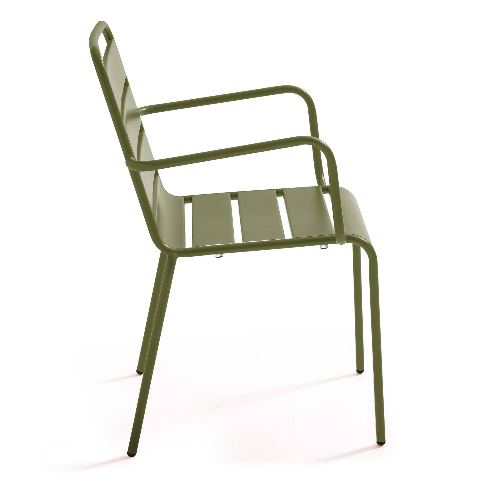 Table de terrasse en métal 180x90 cm et 8 chaises avec accoudoirs