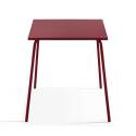 Table de terrasse bistrot carrée en métal 70x70 cm et 2 chaises avec accoudoirs