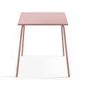 Table de terrasse carrée en métal 70x70 cm et 4 chaises