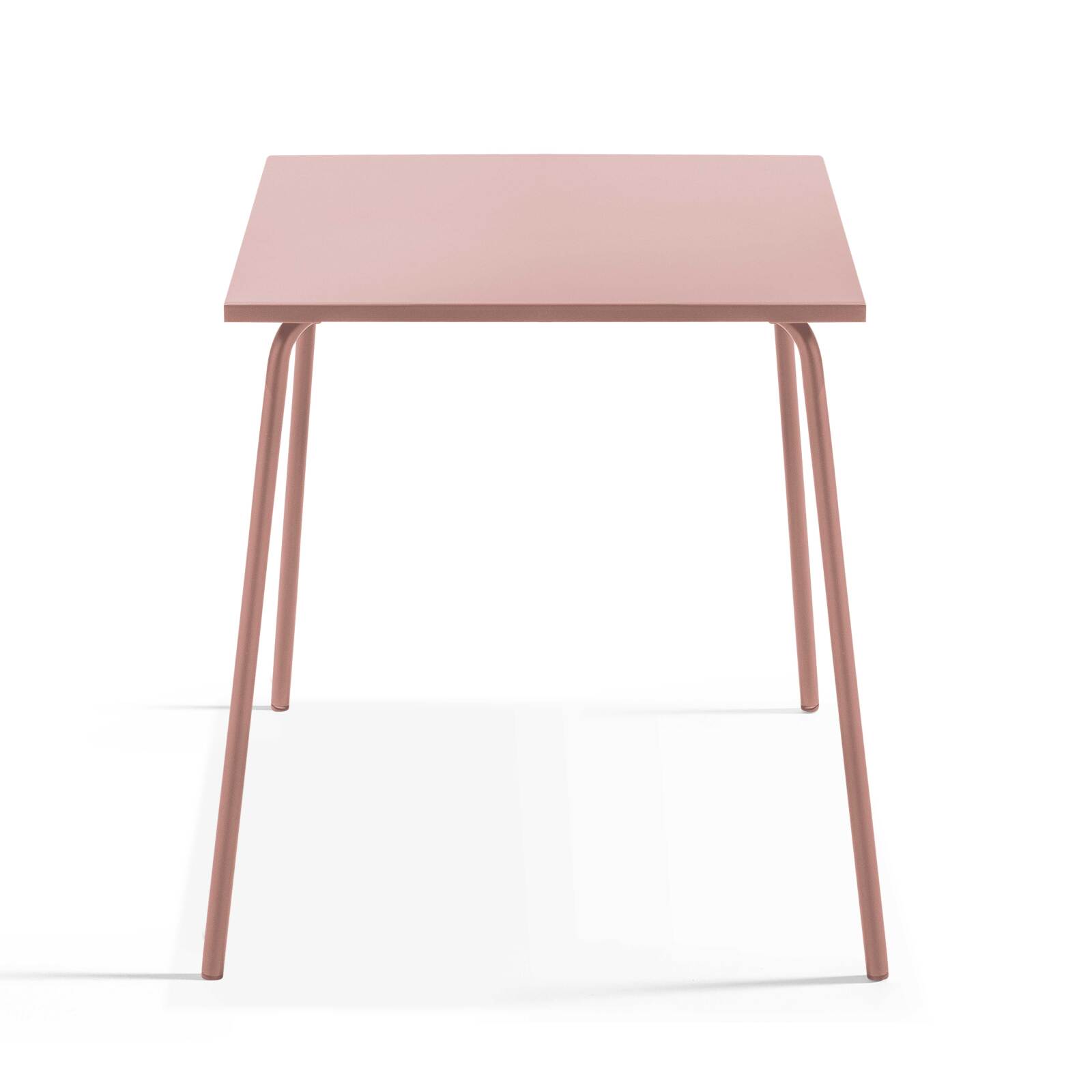 Table de terrasse carrée en métal 70x70 cm et 4 chaises