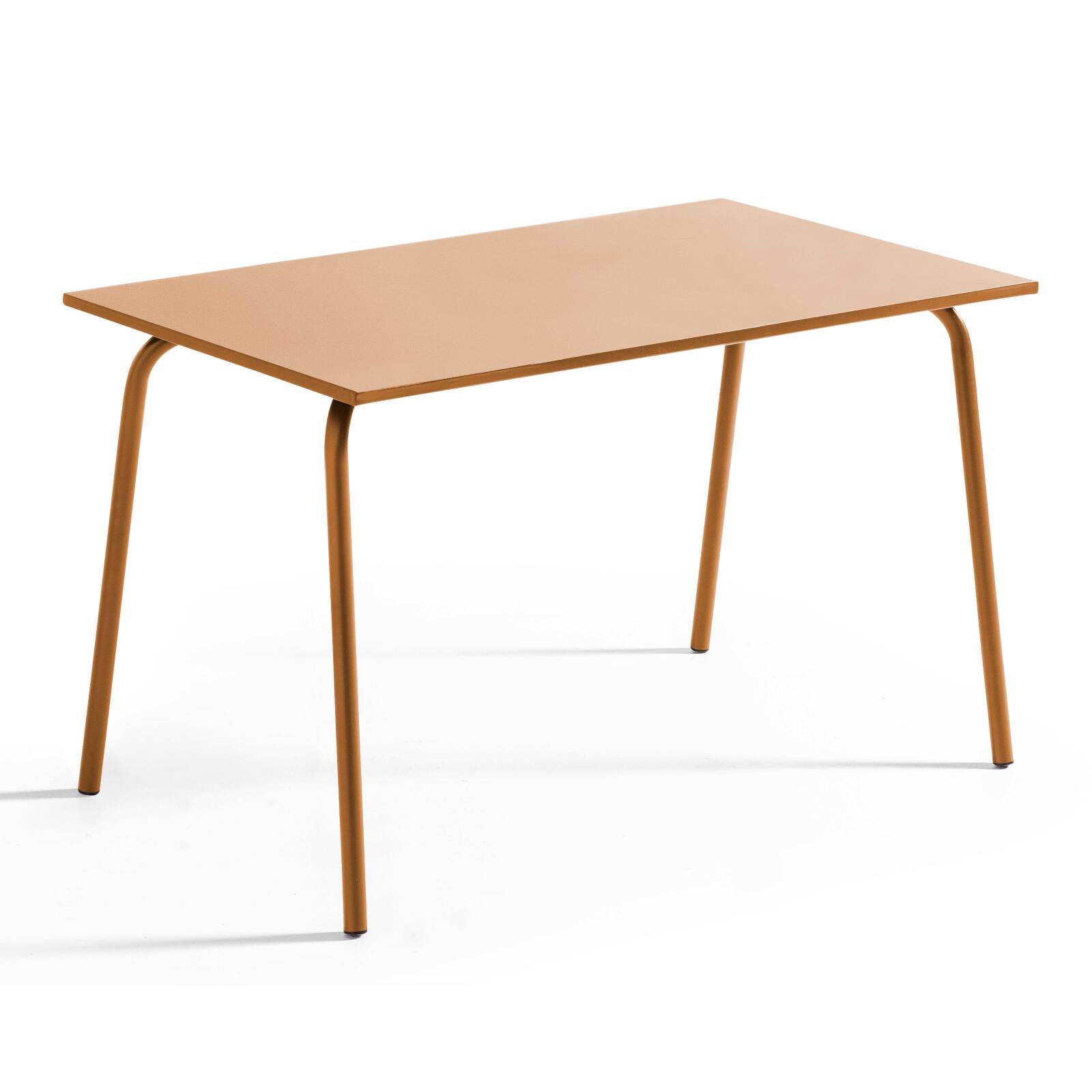 Table de terrasse en métal 120x70 cm et 4 chaises avec accoudoirs