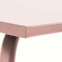 Table de restaurant en métal 6 personnes 120x70 cm