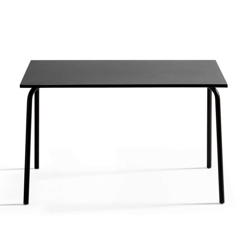 Table de restaurant en métal 6 personnes 120x70 cm
