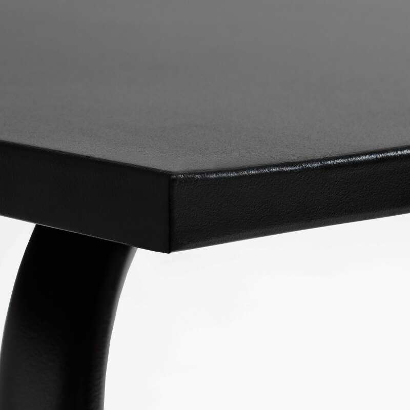 Table de restaurant en métal 6 personnes 120x70 cm (3/5)
