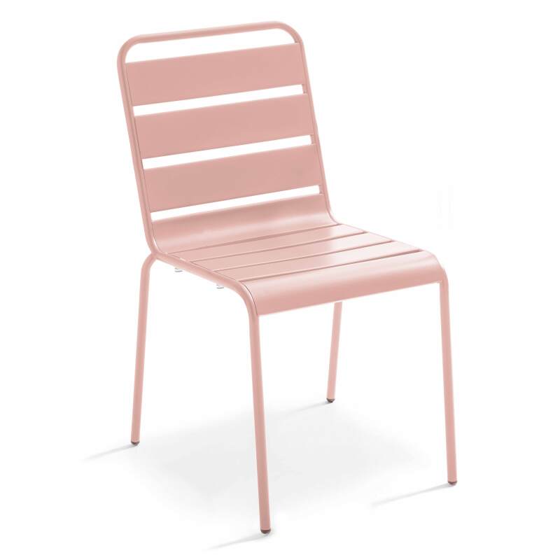 Table de terrasse carrée en métal 70x70 cm et 4 chaises (5/8)