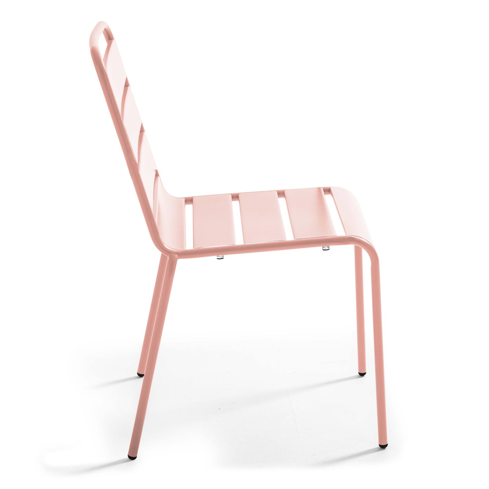 Table de terrasse carrée en métal 70x70 cm et 4 chaises
