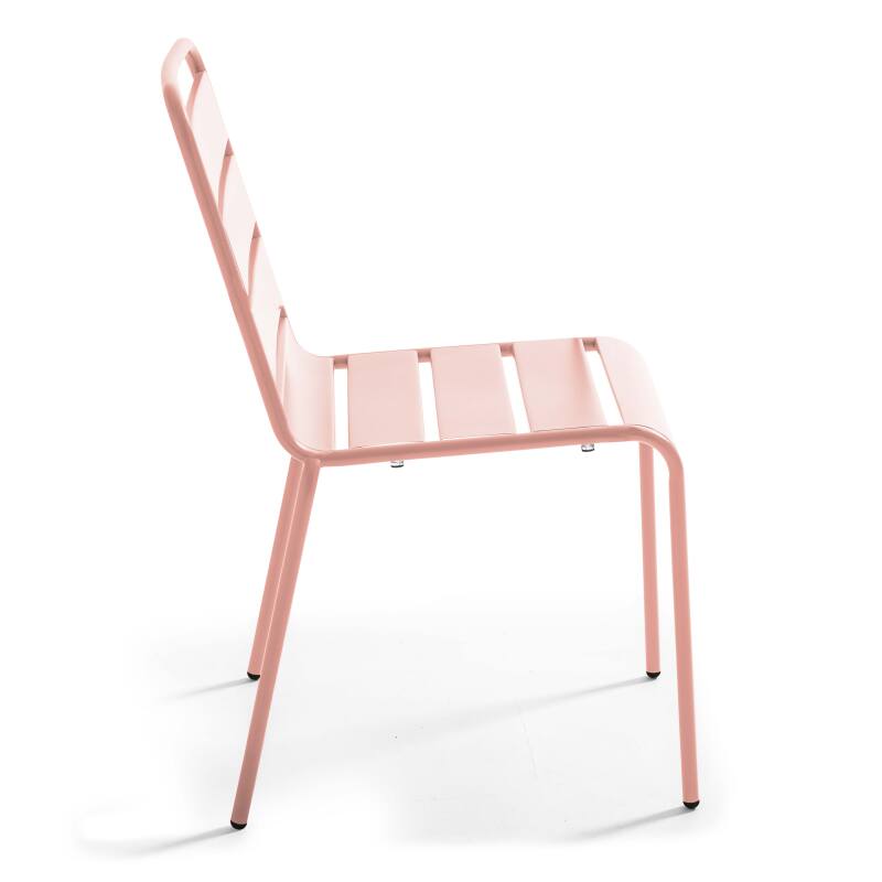 Table de terrasse carrée en métal 70x70 cm et 4 chaises (6/8)