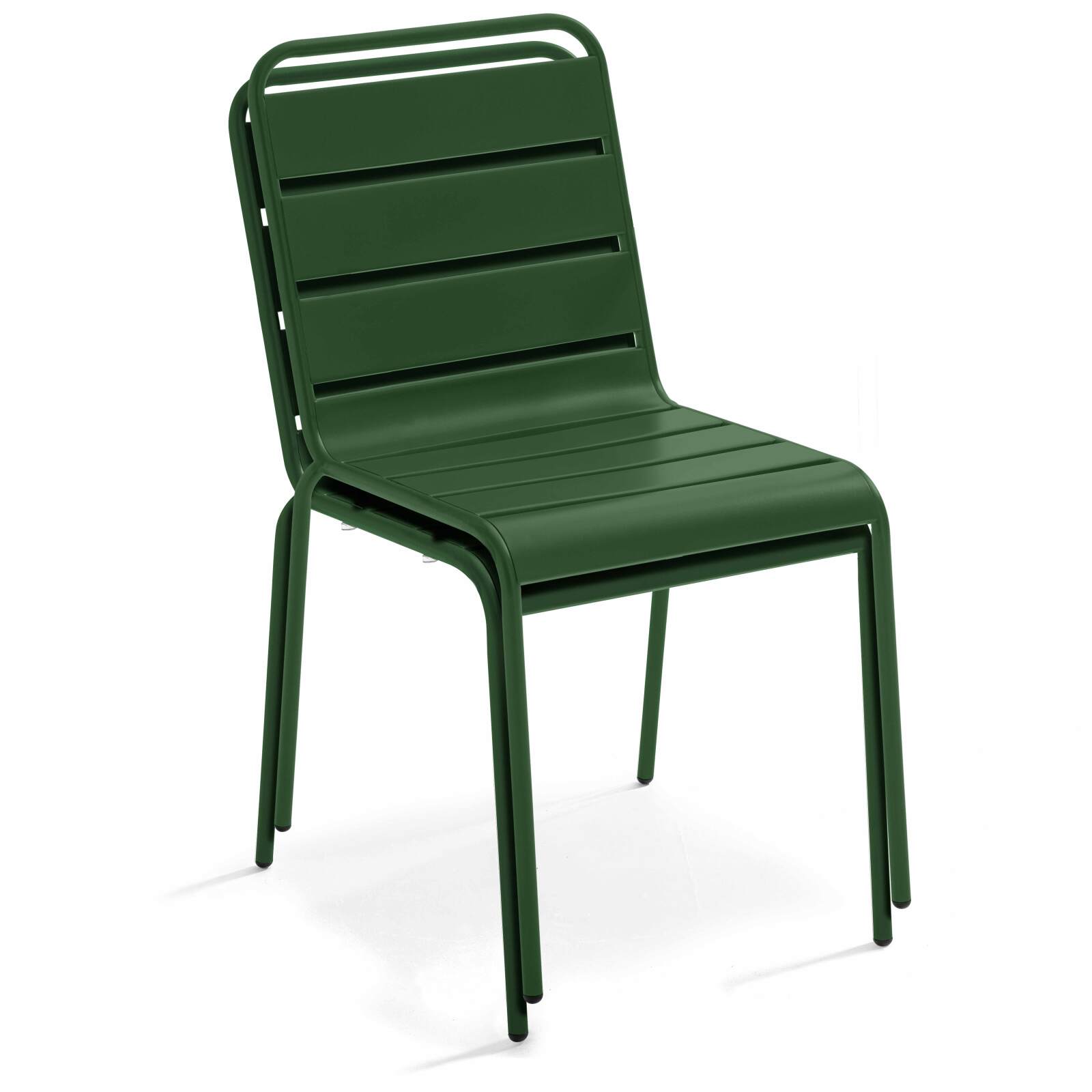 Table de terrasse carrée en métal 70x70 cm et 4 chaises