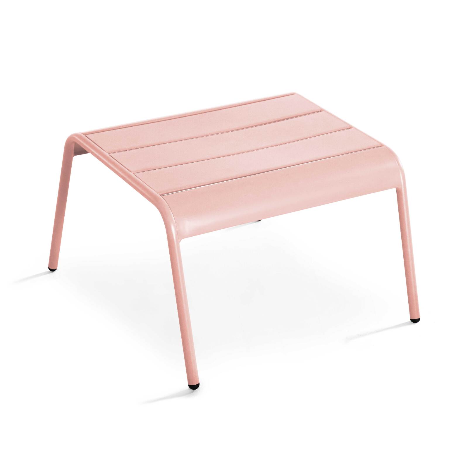 Ensemble fauteuil de terrasse bas et repose-pied en métal