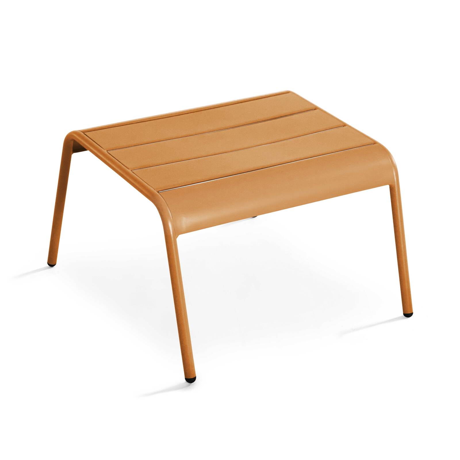 Ensemble fauteuil de terrasse bas et repose-pied en métal