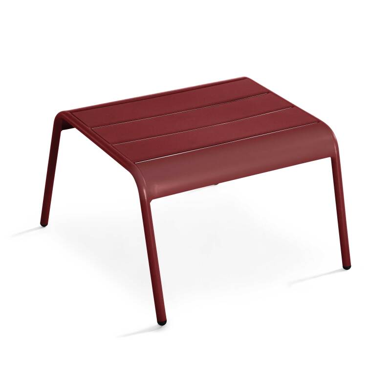 Ensemble fauteuil de terrasse bas et repose-pied en métal (4/6)