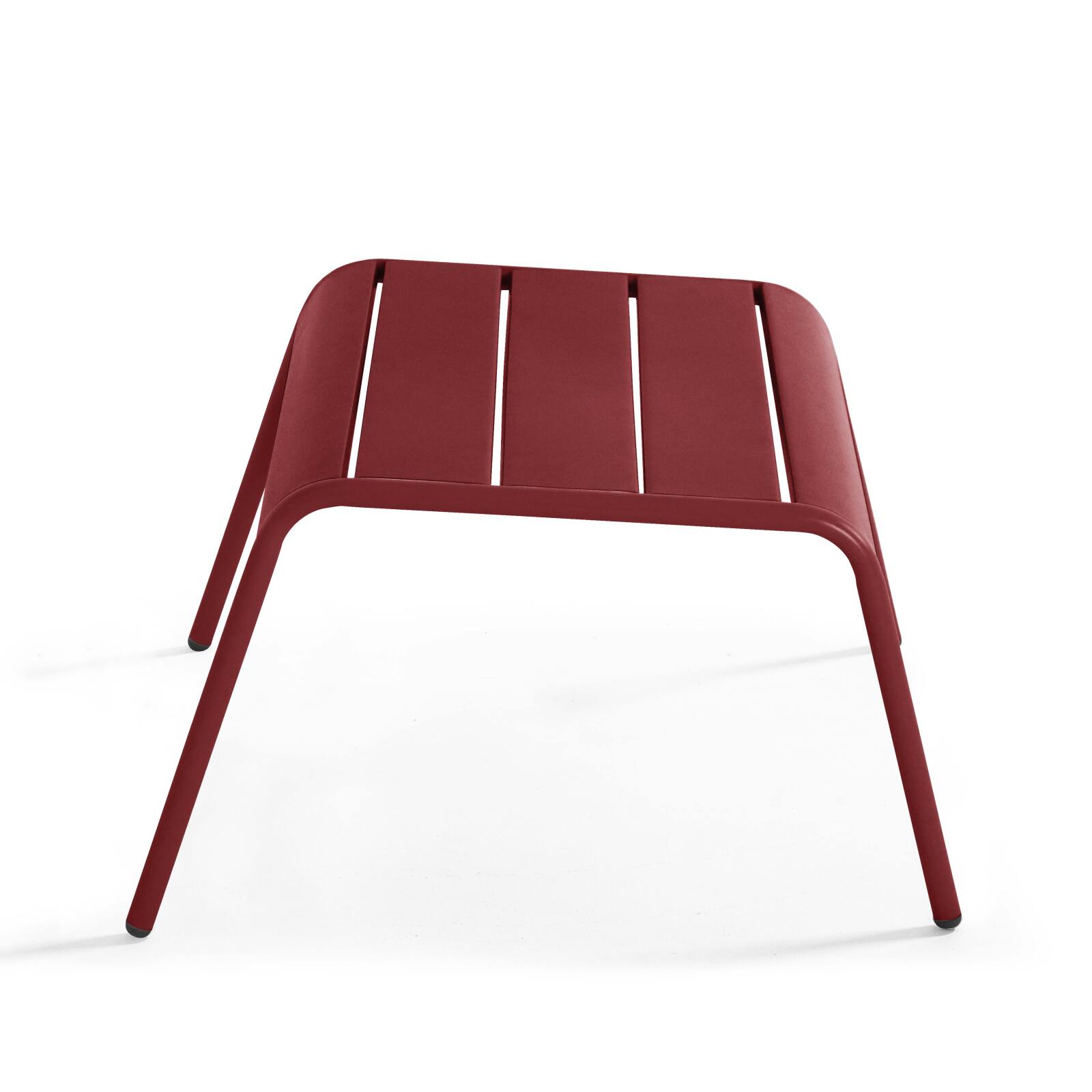 Ensemble fauteuil de terrasse bas et repose-pied en métal