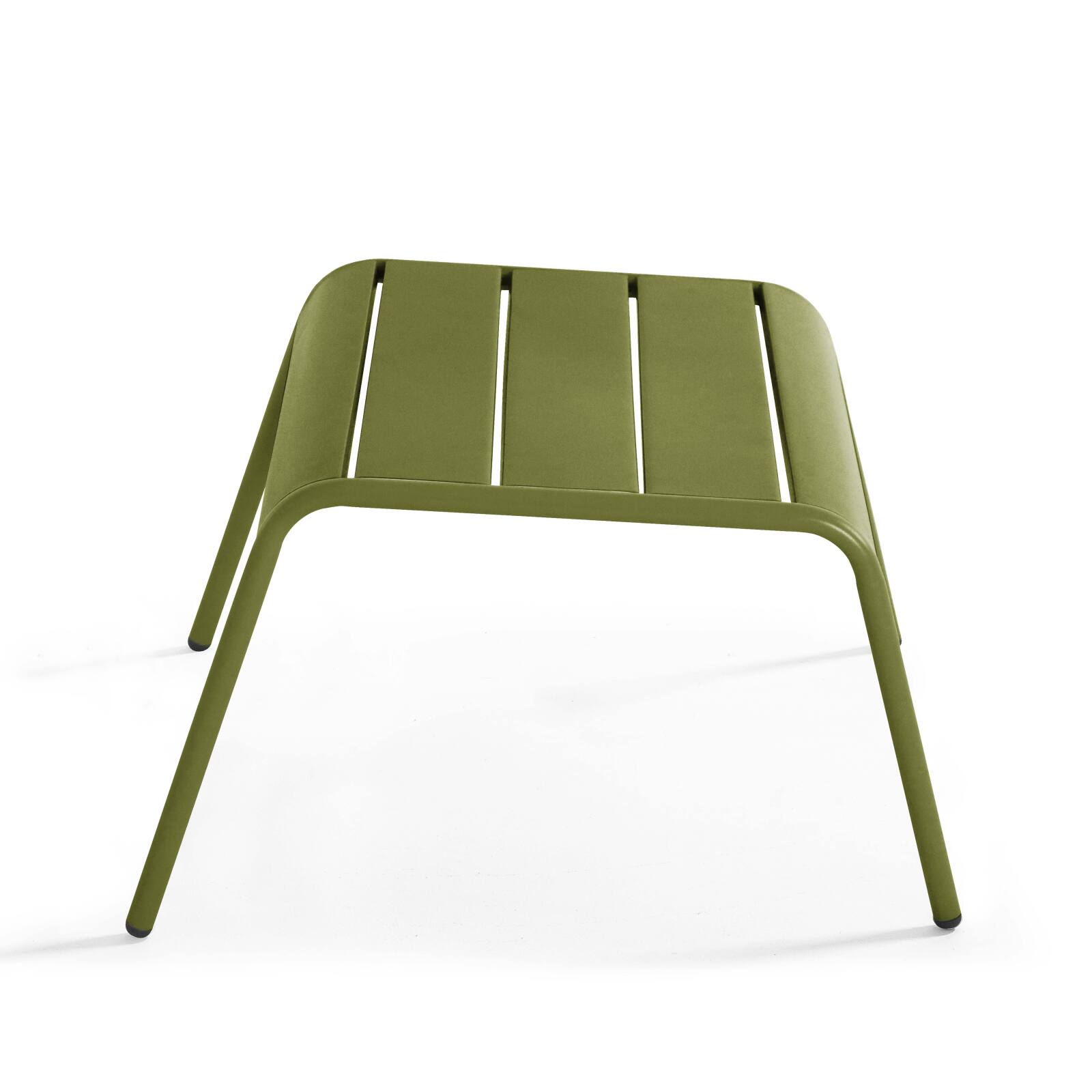 Ensemble fauteuil de terrasse bas et repose-pied en métal